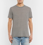 Isabel Marant - Leon Striped Slub Linen and Cotton-Blend T-Shirt - Men - Gray