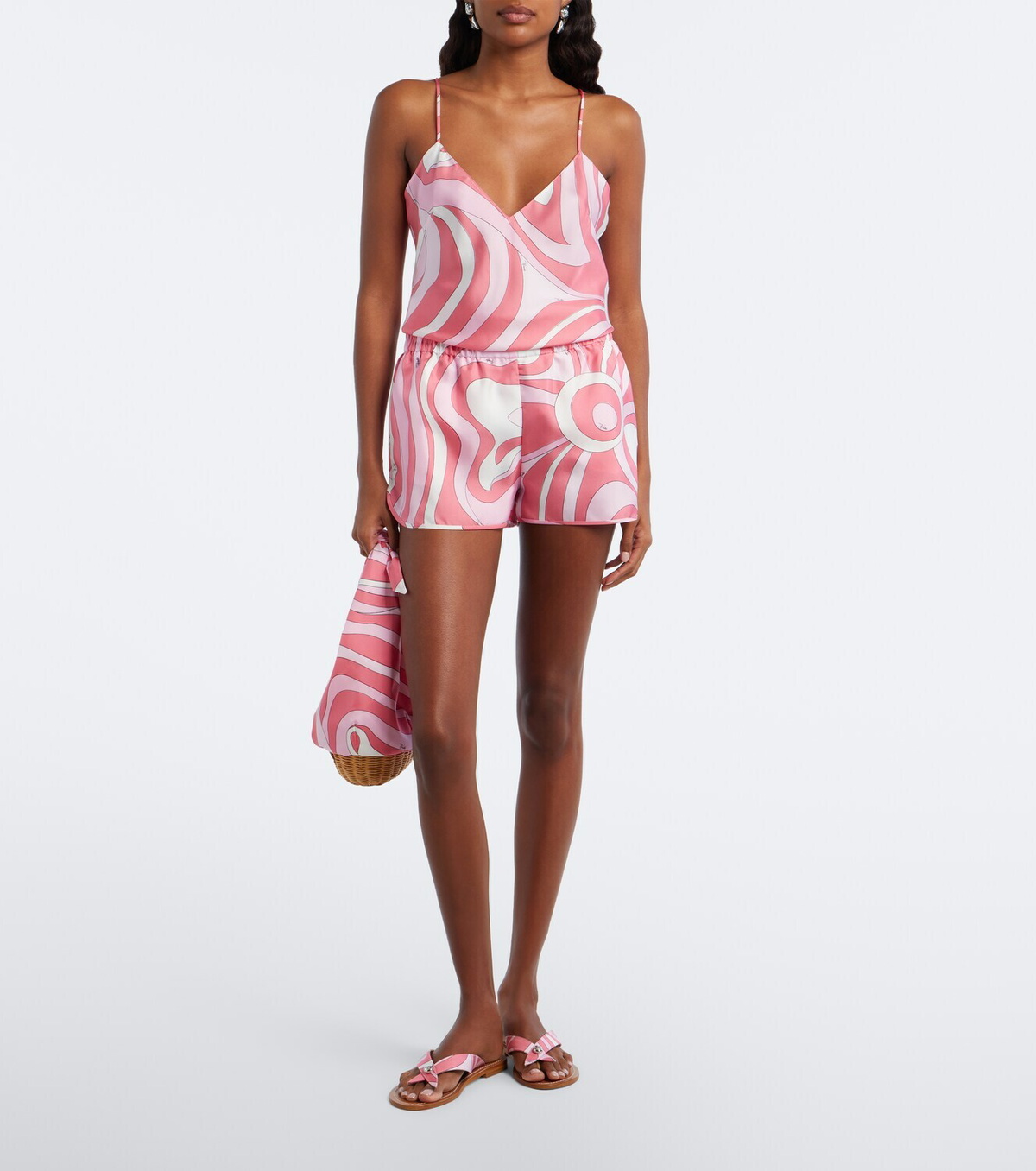 Pucci Marmo silk twill top