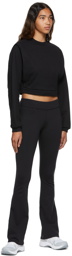 Alo Black Crop Fresh Coverup Sweatshirt