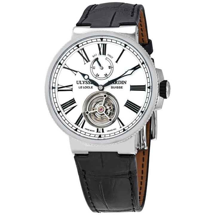 Photo: Ulysse Nardin Marine Tourbillon Automatic White Enamel Dial Mens Watch 1283-181/E0