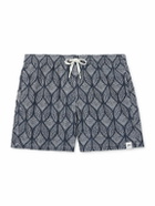 Altea - Straight-Leg Mid-Length Printed Swim Shorts - Blue