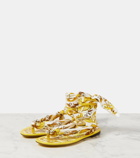 Dolce&Gabbana Printed silk twill sandals