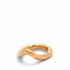 Jil Sander Women's FW5 Hammered Ring in Gold