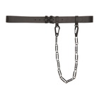 Off-White Black Leather Chain Belt