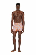 Diesel Metallic swim shorts with floral print - Swim shorts - Man -