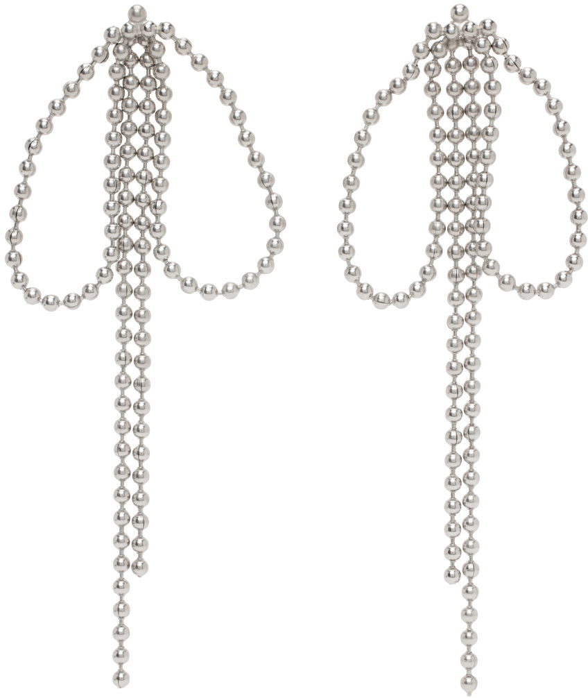 HUGO KREIT Silver Loose Bow Earrings