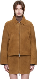 Holzweiler Tan Cia Suede Leather Jacket