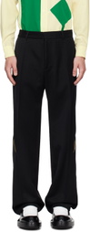 Stefan Cooke Black Slashed Trousers