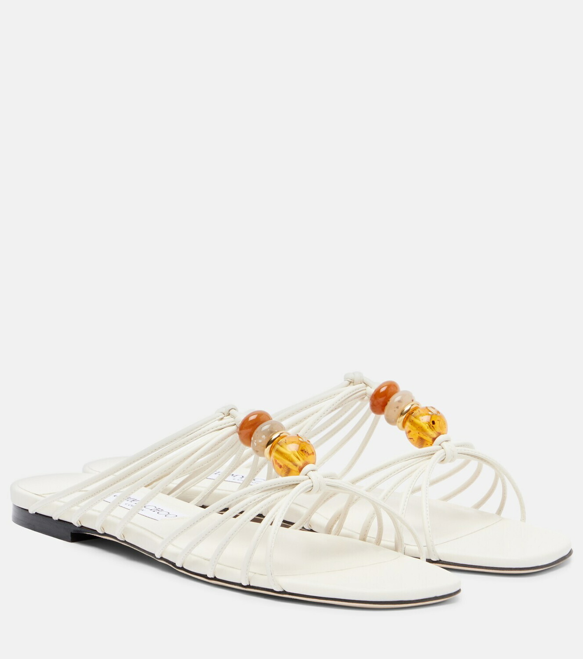 Jimmy Choo Lova beaded leather sandals