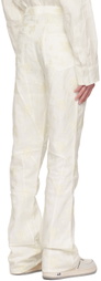 Who Decides War by MRDR BRVDO White Embroidered Trousers