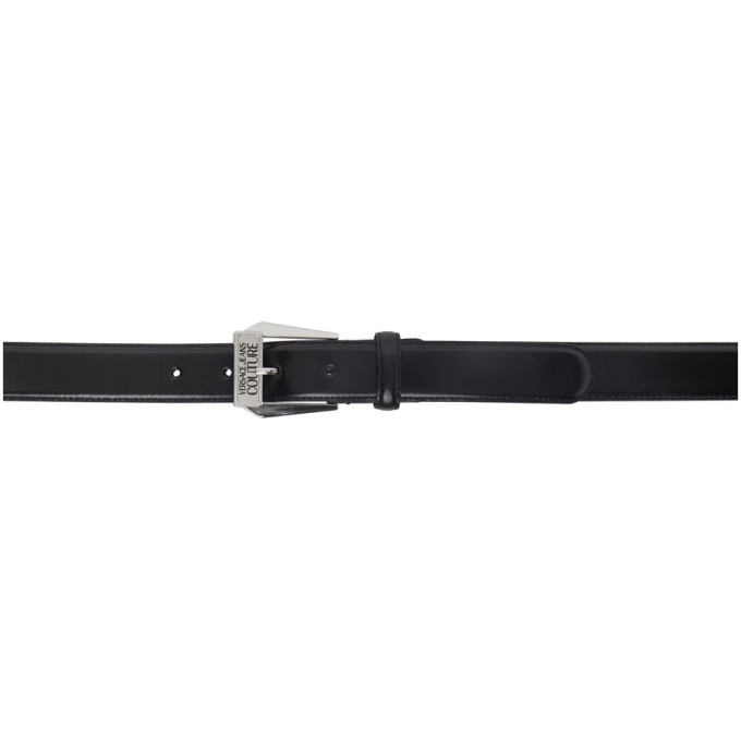 Photo: Versace Jeans Couture Black and Silver Leather Belt