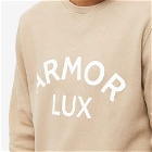 Armor-Lux Men's Organic Logo Crew Sweat in Mouflon