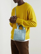 Acne Studios - Mini Logo-Embossed Distressed Denim Tote Bag