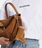 Balenciaga Alaska Boot suede bag charm