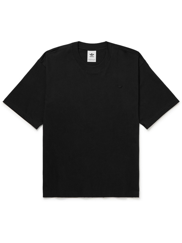 Photo: adidas Originals - Logo-Appliquéd Organic Cotton T-Shirt - Black