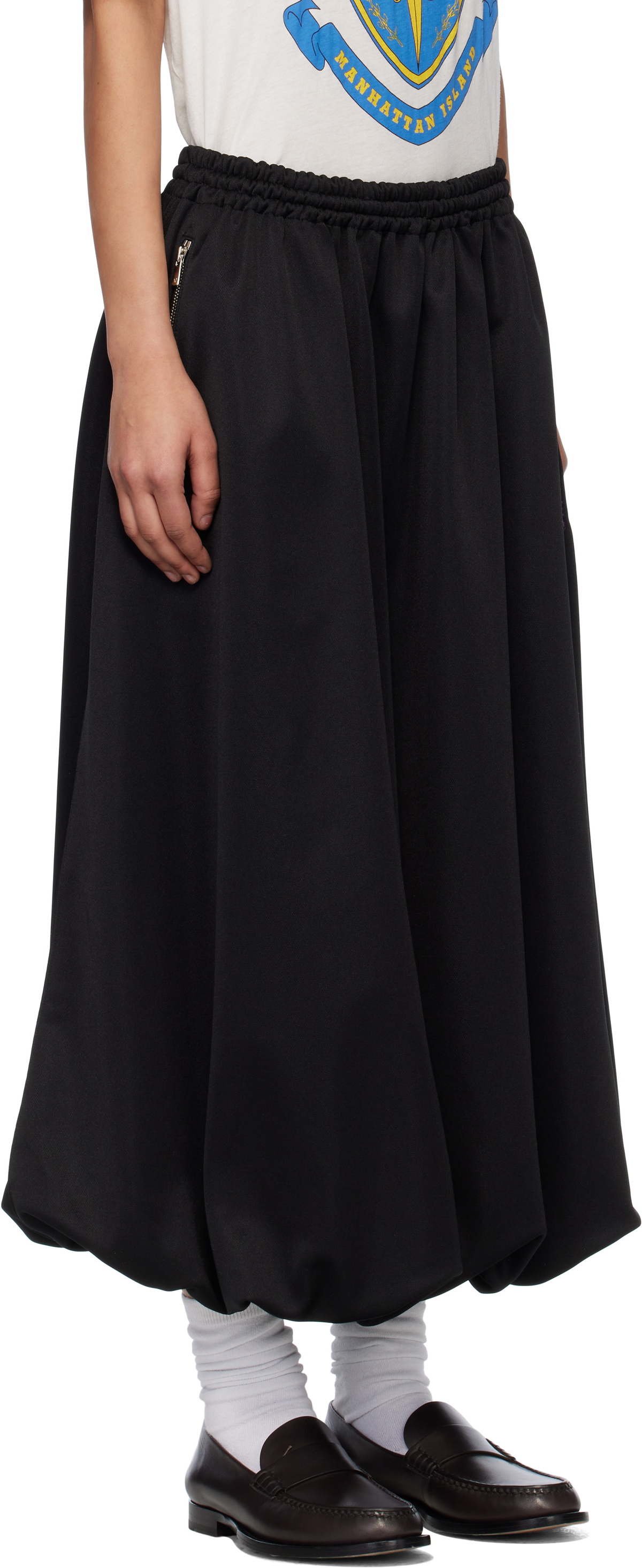 NEEDLES Black Balloon Track Midi Skirt Needles
