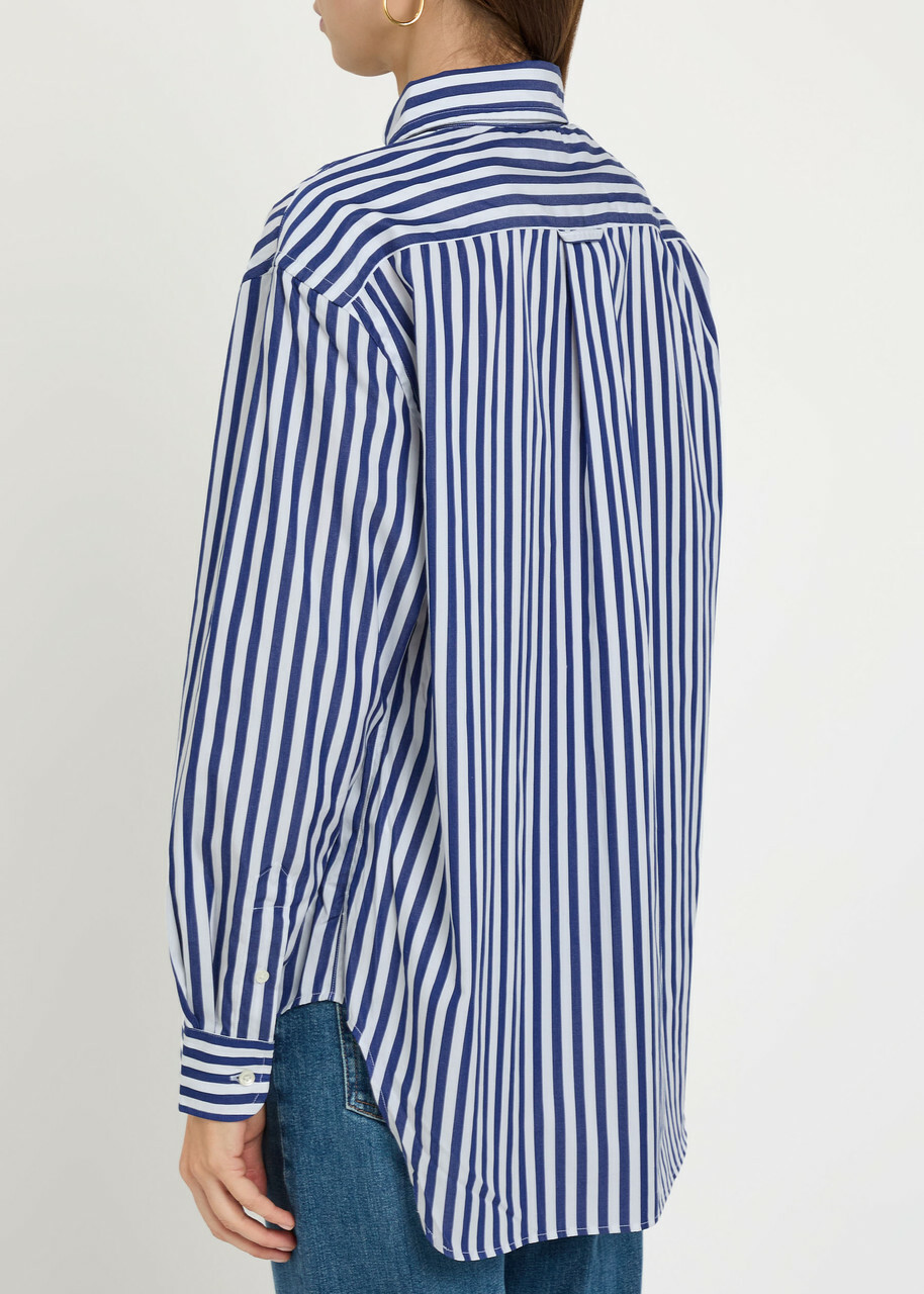 Polo Ralph Lauren Striped Cotton-poplin Shirt Blue