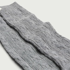 Damson Madder Women's Cable Knit Long Cosy Sock in Grey