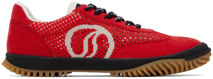 Photo: Stella McCartney Red S-Wave Sport Mesh Paneled Sneakers