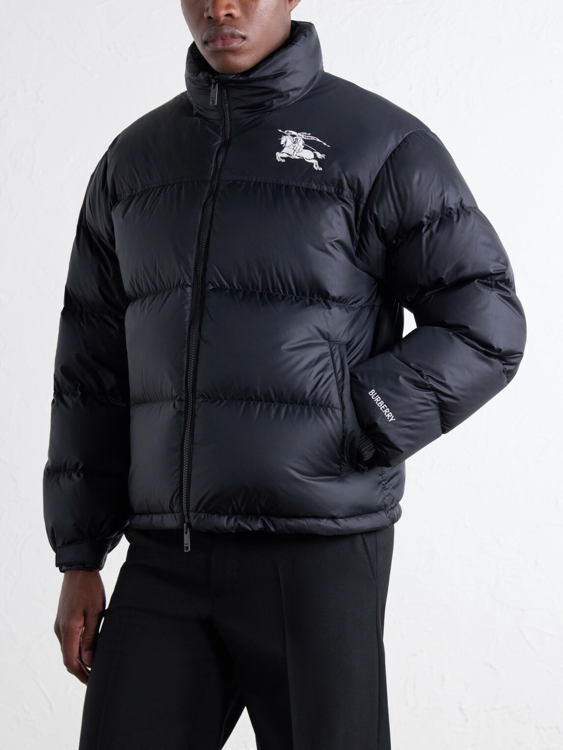 Burberry - Highlands Logo-Embroidered Quilted Shell Down Jacket - Black