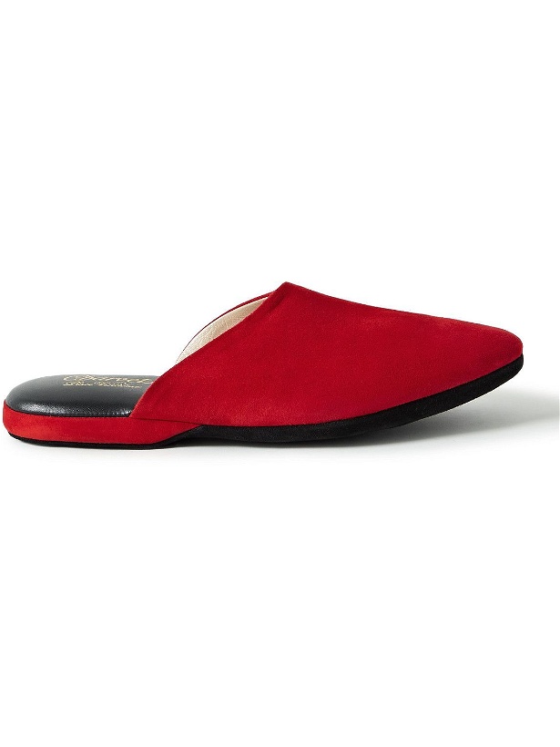 Photo: Charvet - Suede Slippers - Red