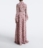 Markarian Morgaine floral chiffon maxi skirt