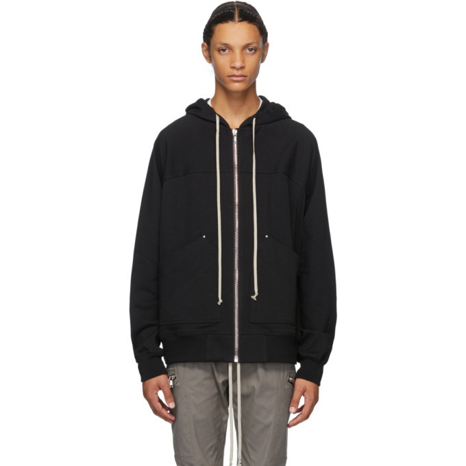 Rick Owens Black Windbreaker Hoodie Rick Owens