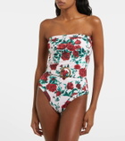Alexandra Miro Whitney floral belted swimsuit