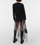 Noir Kei Ninomiya Sheer tulle wide-leg pants