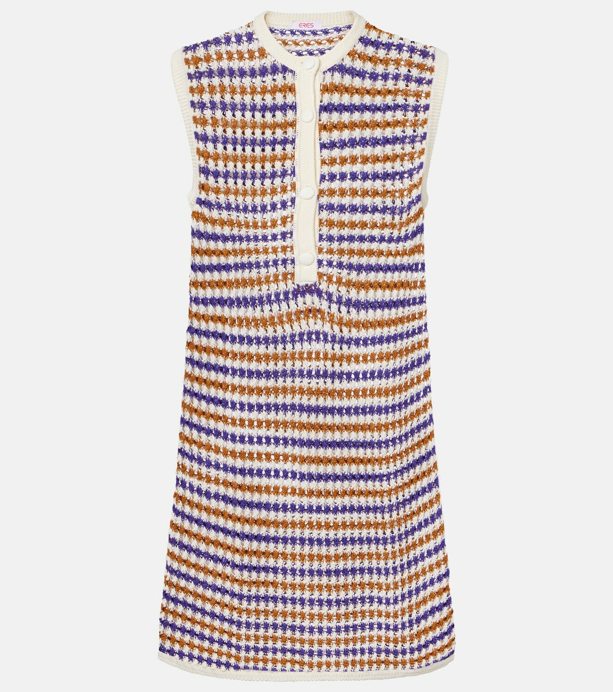 Eres Inedite open-knit cotton-blend minidress