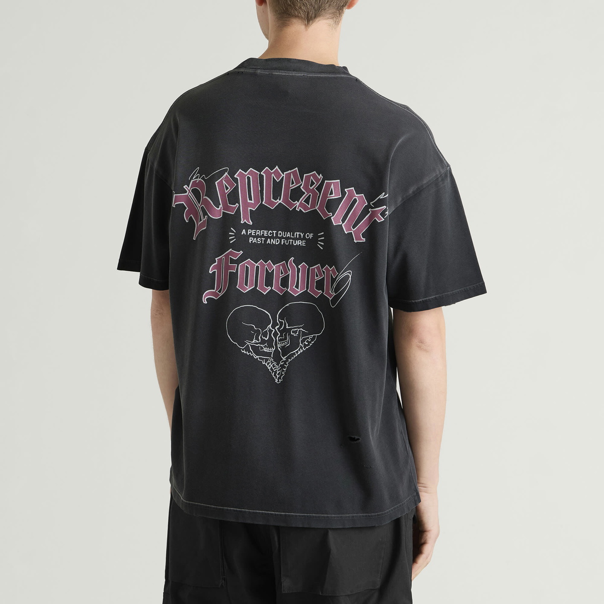 Represent Men's Duality T-Shirt in Washed Black
