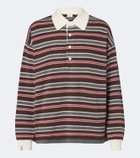 The Upside Wonder striped cotton polo sweater