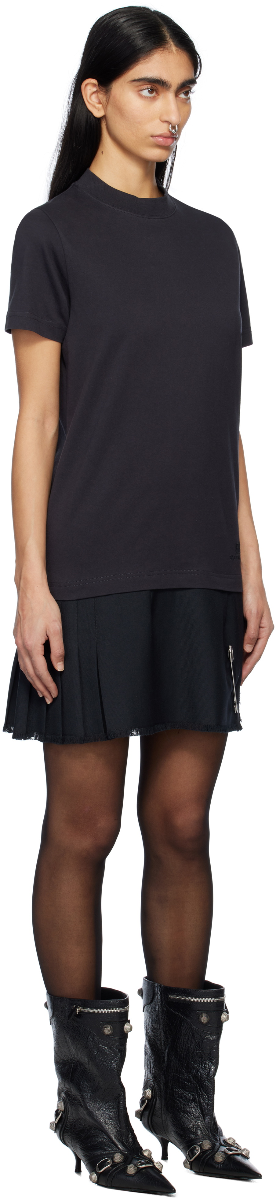 Balenciaga Black Layered T-shirt Minidress Balenciaga Balenciaga Black Layered T-shirt Minidress Balenciaga