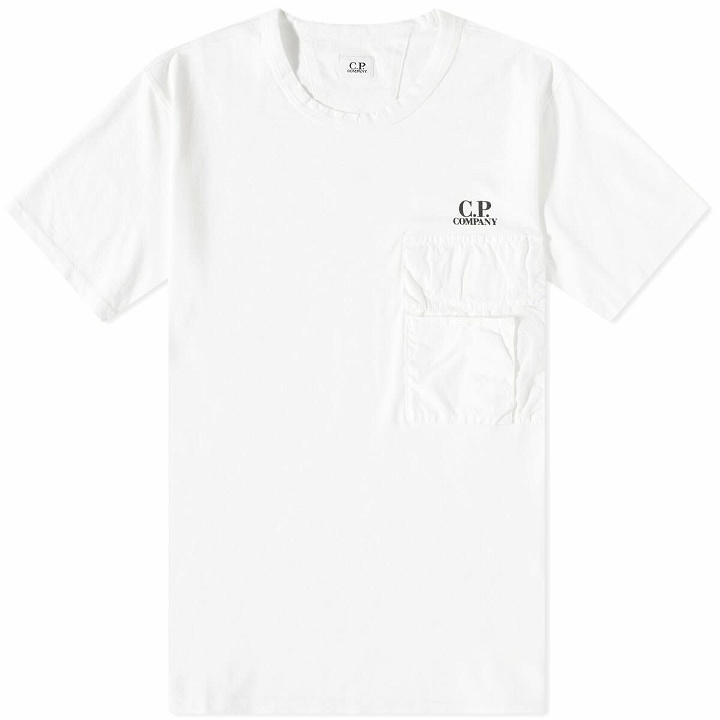 Photo: C.P. Company Men's Pocket Logo T-Shirt in Gauze White