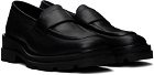 VEIN Black Leather Loafers