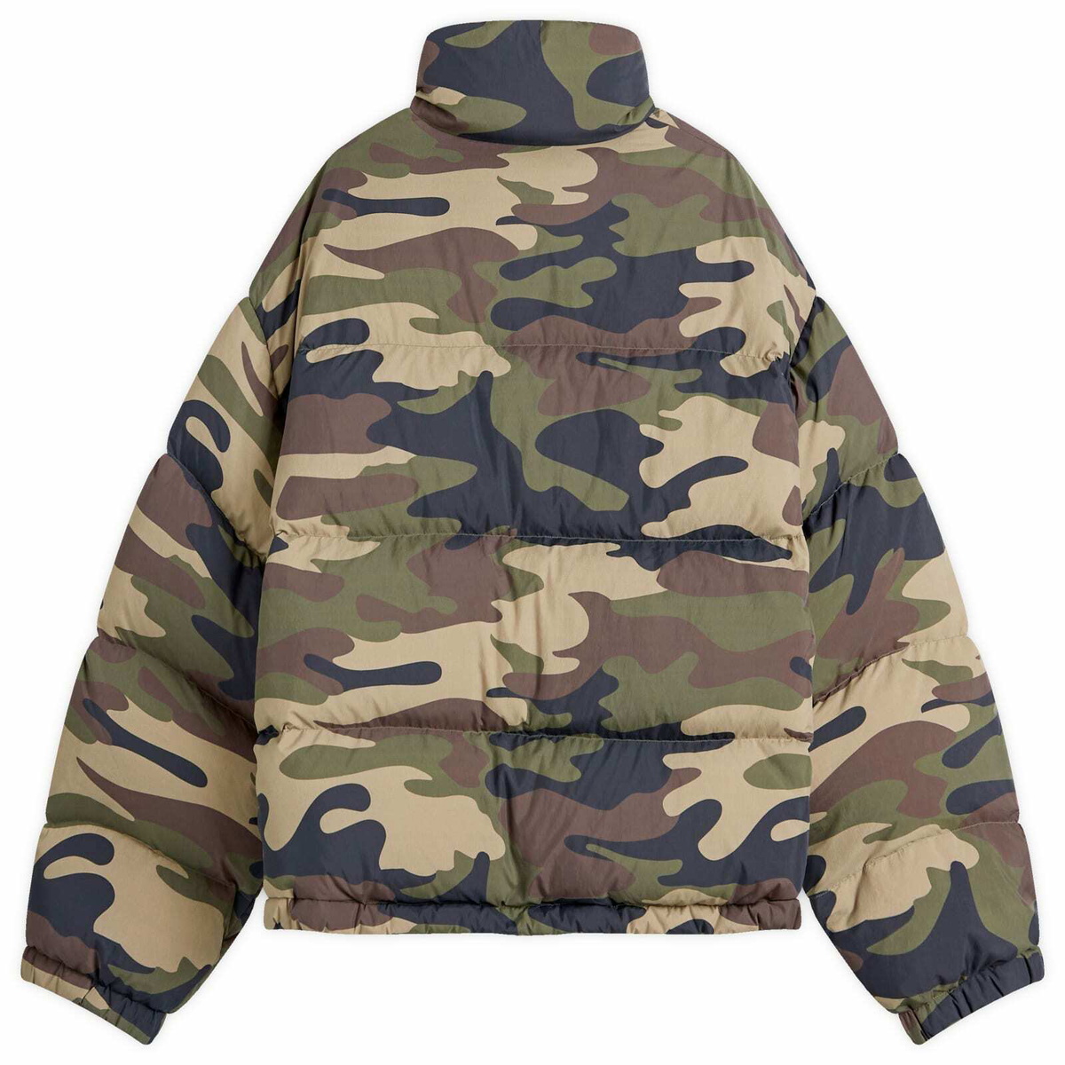 END. x Cole Buxton Hooded Cropped Insulated Puffer in Camo