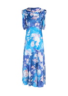 Erdem Floral-print Draped Satin Midi Dress Multi Floral