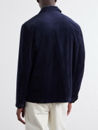 Sunspel - Cotton-Blend Corduroy Blouson Jacket - Blue