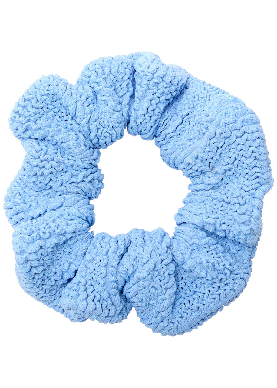 Hunza G Seersucker Scrunchie - Light Blue - One Size