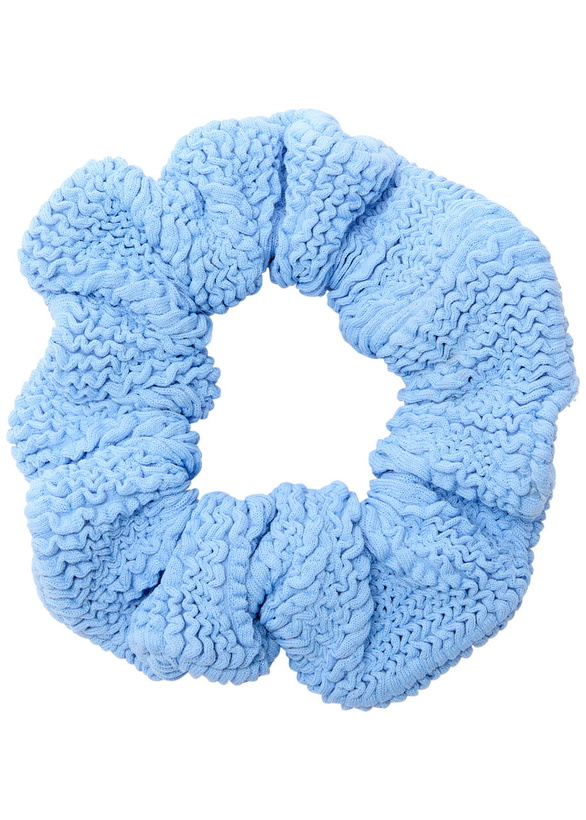 Photo: Hunza G Seersucker Scrunchie - Light Blue - One Size