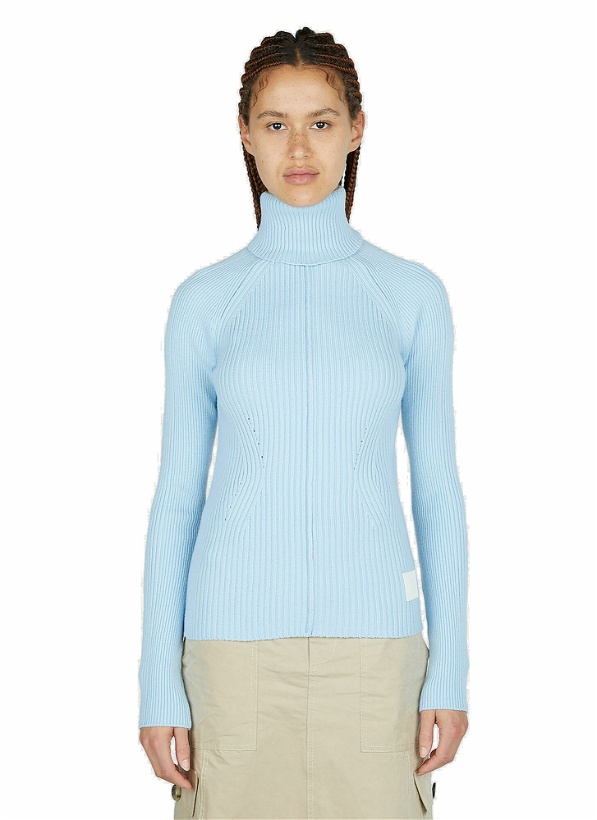 Photo: Marc Jacobs - Ribbed High Neck Sweater in Blue