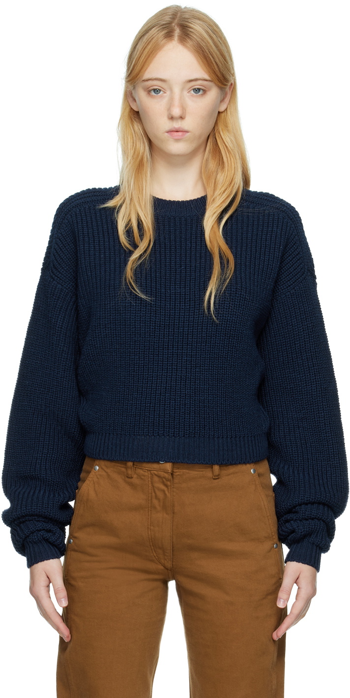 Quira SSENSE Exclusive Navy Raglan Sweater