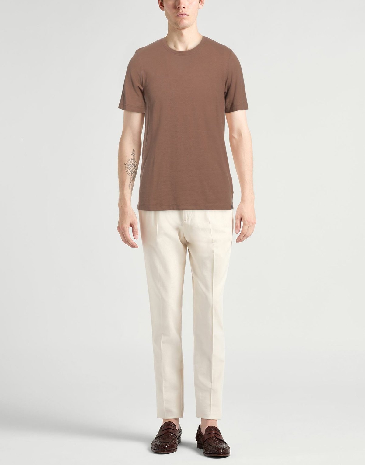 Lardini Mens T-shirt in Light brown