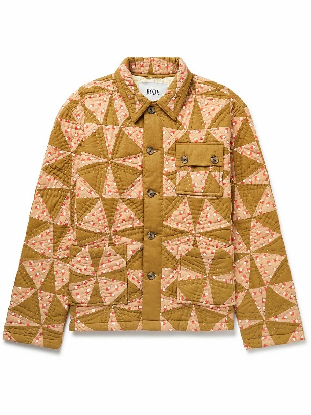 Photo: BODE - Kaleidoscope Quilted Padded Printed Cotton Jacket - Brown