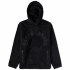 Burberry Men's Ivydale Crest Logo Fleece Hoody in Black