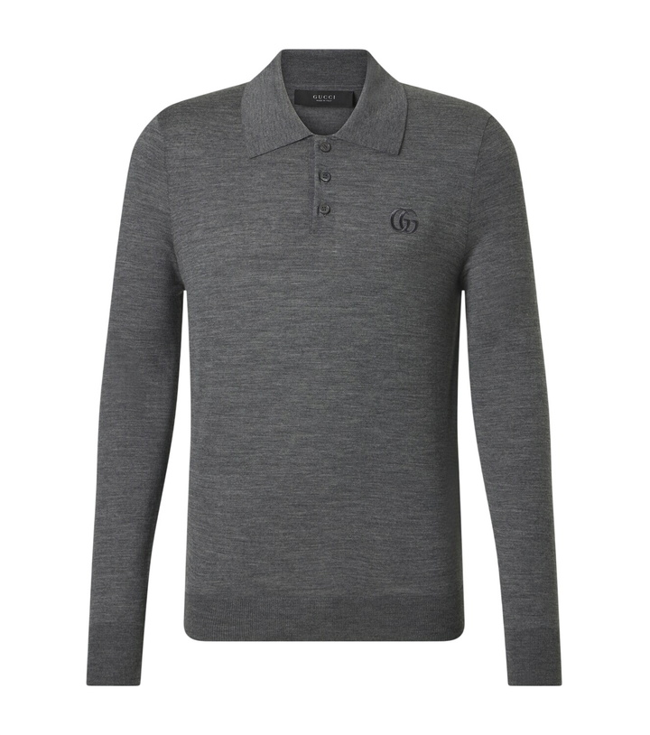 Photo: Gucci Double G wool polo sweater