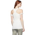 Toga White Rib Knit Tank Top