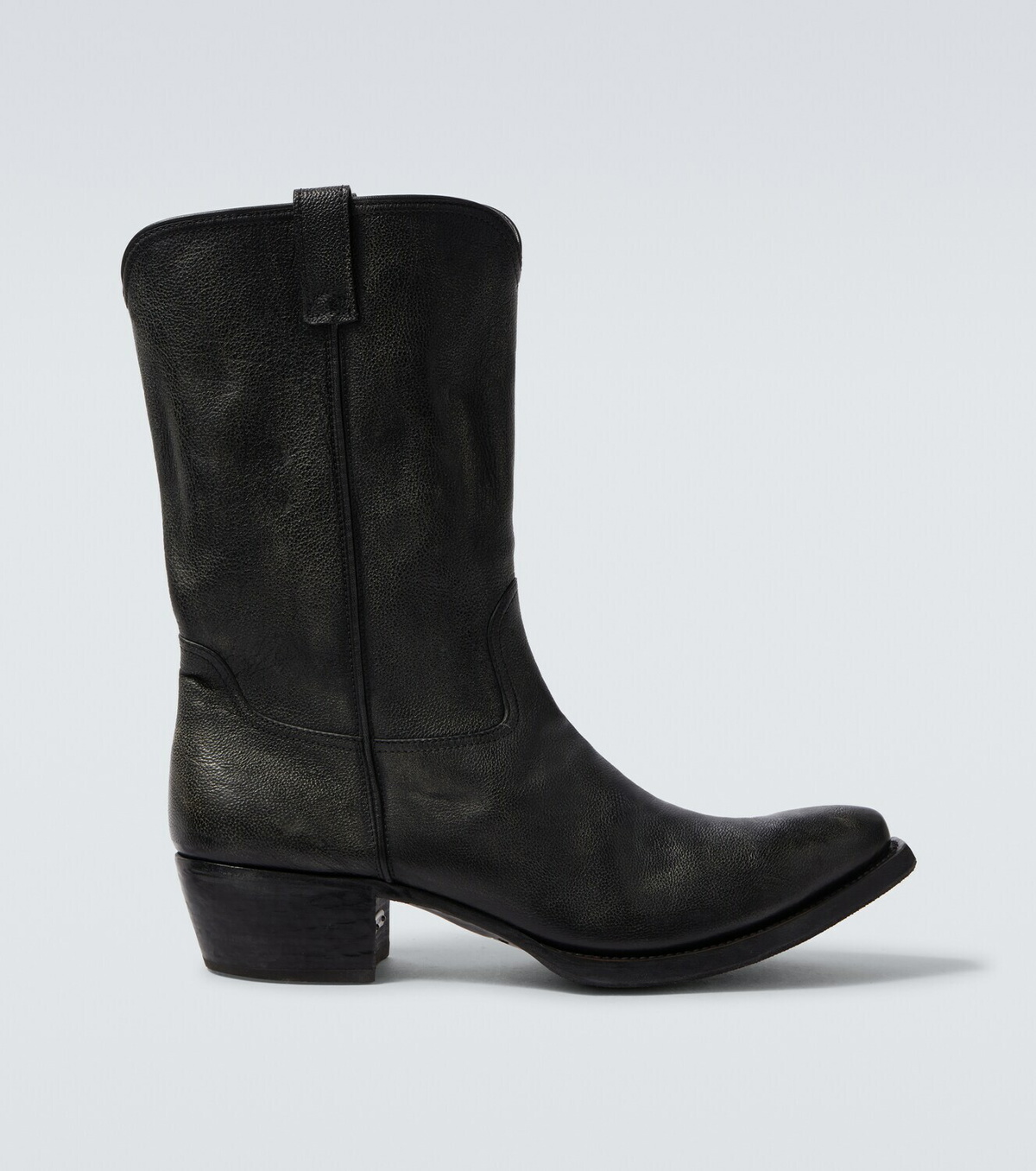PRADA 25S COWBOY BOOTS IN DARK BROWN CALFSKIN main image 0