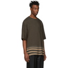 Lemaire Black and Brown Check Twill T-Shirt