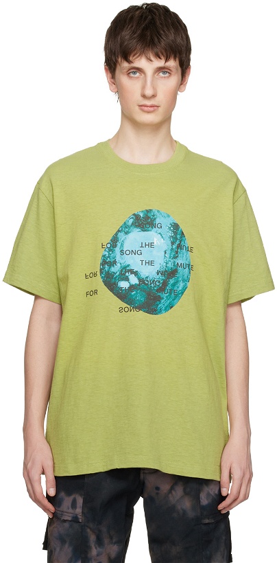 Photo: Song for the Mute Green Printed T-Shirt